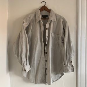 Vintage Gold Label Eddie Bower Cream Corduroy Button Down